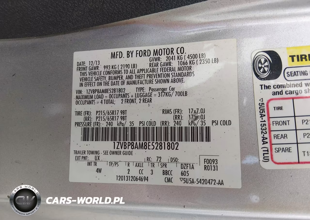 2014 Ford Mustang V6 Premium VIN:1ZVBP8AM8E5281802 - 9