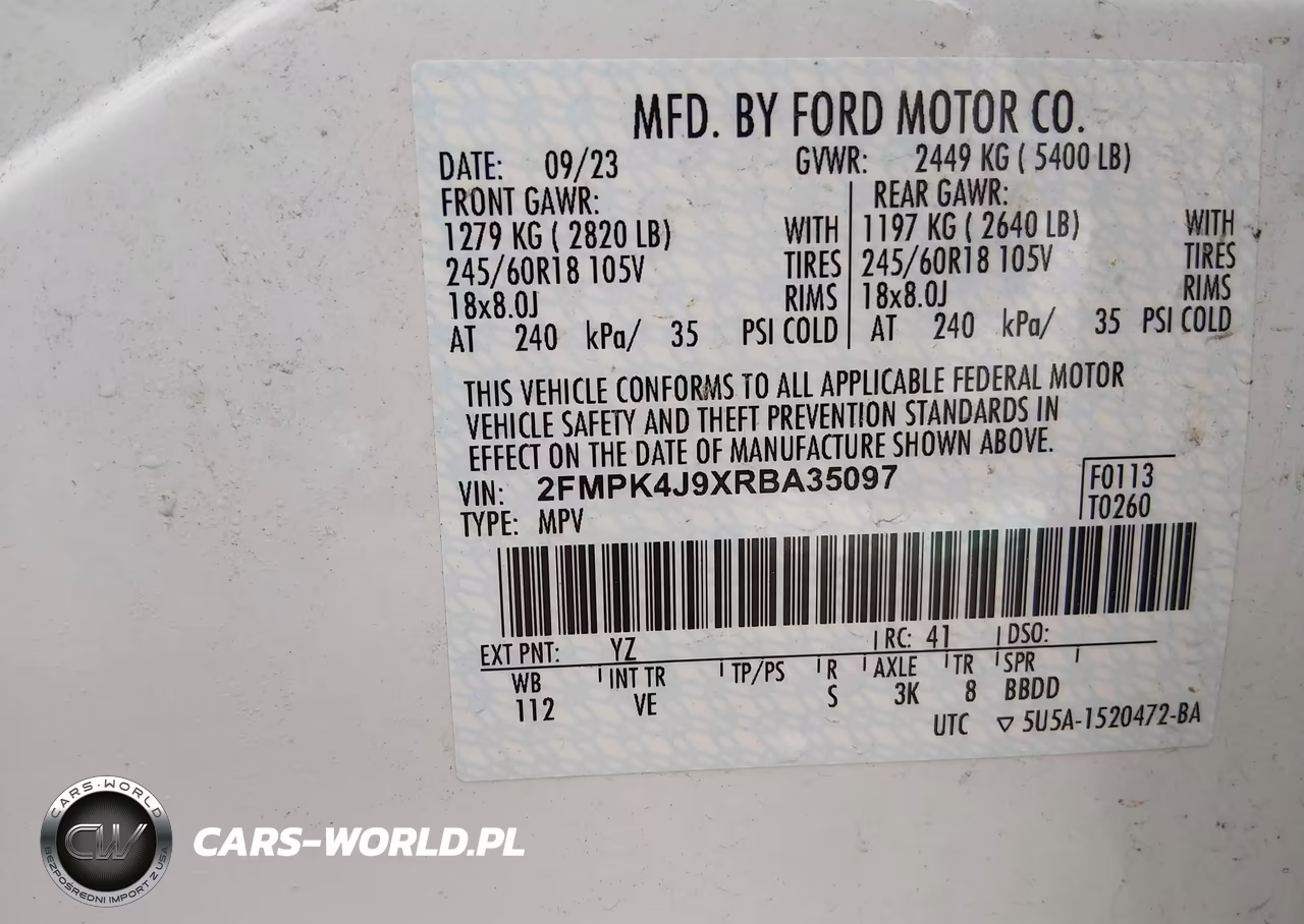 2024 Ford Edge Sel VIN:2FMPK4J9XRBA35097 - 9