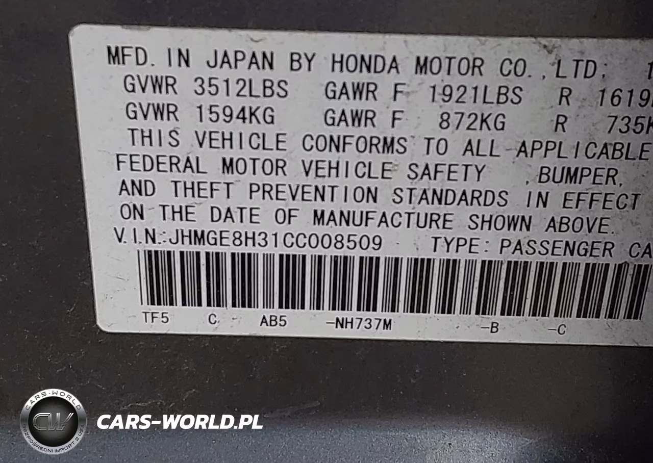 2012 Honda Fit VIN:JHMGE8H31CC008509 - 9