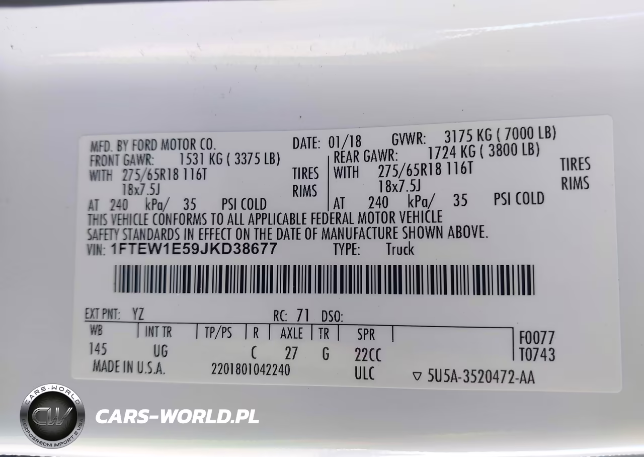 2018 Ford F-150 Xlt VIN:1FTEW1E59JKD38677 - 9