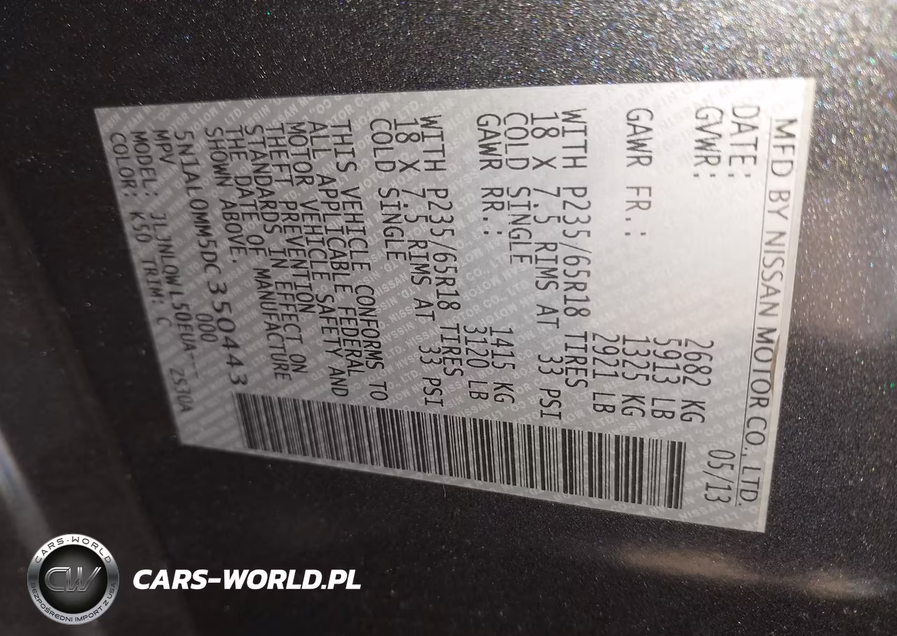2013 Infiniti Jx35 VIN:5N1AL0MM5DC350443 - 9
