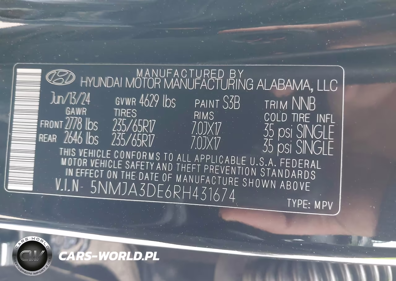 2024 Hyundai Tucson Se VIN:5NMJA3DE6RH431674 - 9