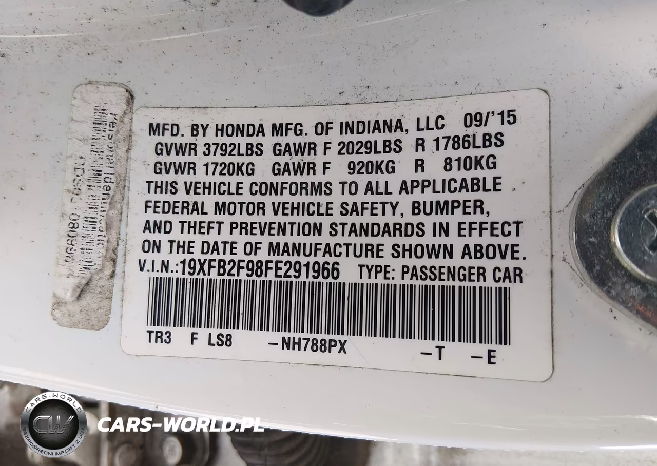 2015 Honda Civic Ex-L VIN:19XFB2F98FE291966 - 9
