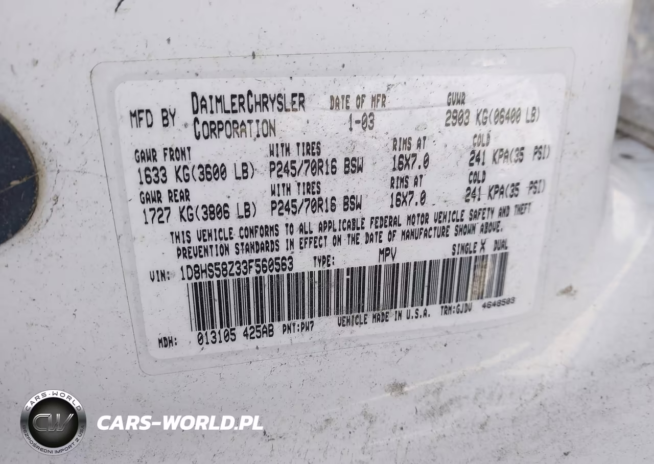 2003 Dodge Durango Slt Plus VIN:1D8HS58Z33F560563 - 9