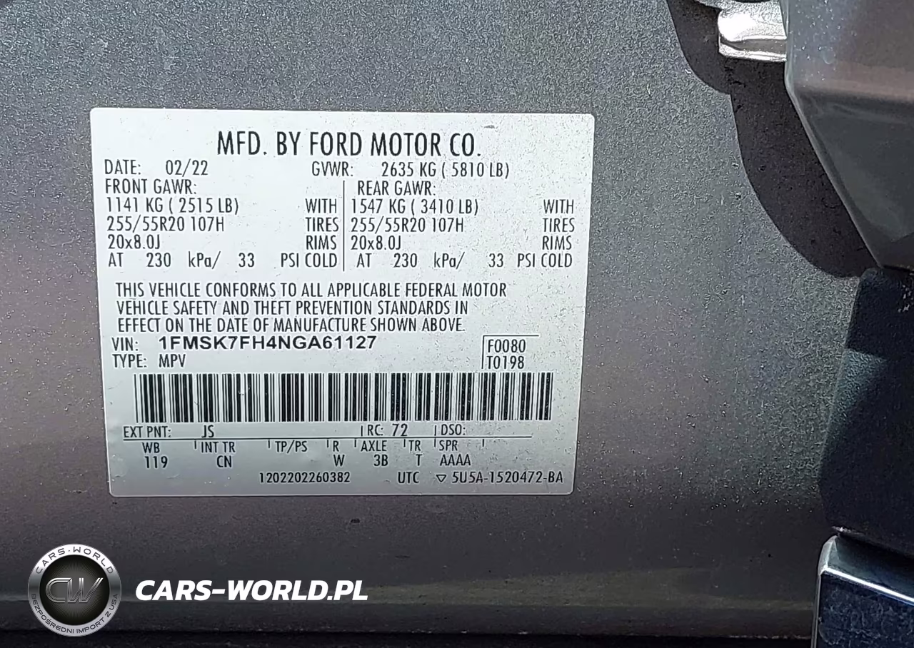 2022 Ford Explorer Limited VIN:1FMSK7FH4NGA61127 - 9