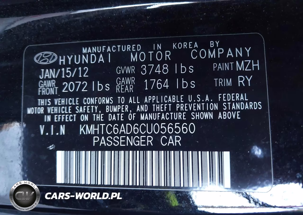 2012 Hyundai Veloster Base W-Gray VIN:KMHTC6AD6CU056560 - 9