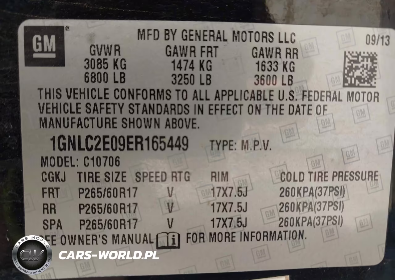 2014 Chevrolet Tahoe Commercial Fleet VIN:1GNLC2E09ER165449 - 9