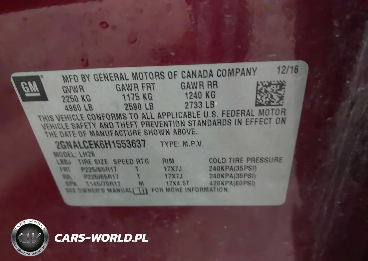 2017 Chevrolet Equinox Lt VIN:2GNALCEK6H1553637 - 9