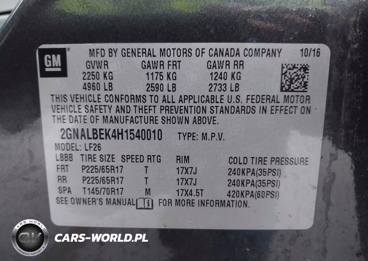 2017 Chevrolet Equinox Ls VIN:2GNALBEK4H1540010 - 9
