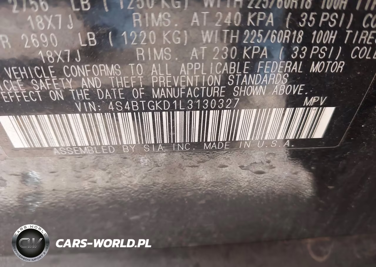 2020 Subaru Outback Onyx Edition Xt VIN:4S4BTGKD1L3130327 - 9