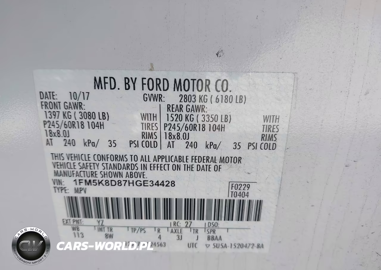 2017 Ford Explorer Xlt VIN:1FM5K8D87HGE34428 - 9