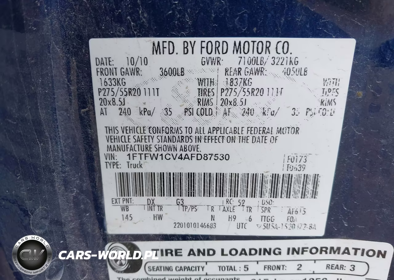 2010 Ford F-150 Fx2 Sport-Harley-Davidson-King Ranch-Lariat-Platinum-Xl-Xlt VIN:1FTFW1CV4AFD87530 - 9