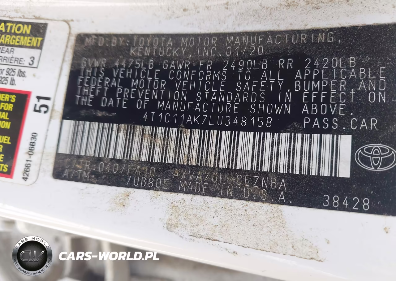 2020 Toyota Camry Le VIN:4T1C11AK7LU348158 - 9
