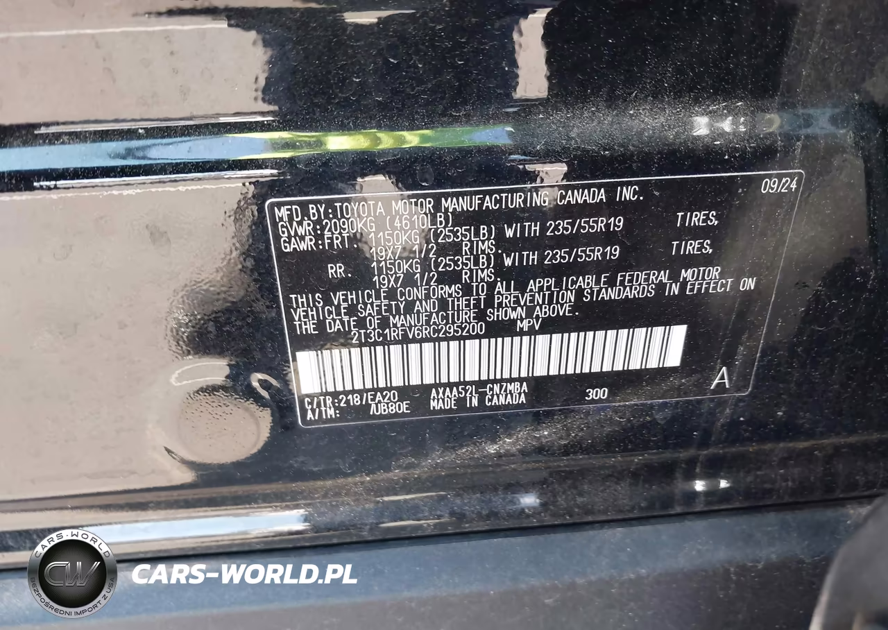 2024 Toyota Rav4 Xle Premium VIN:2T3C1RFV6RC295200 - 9