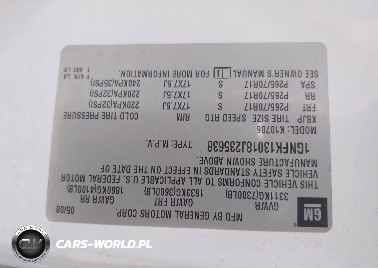 2008 Chevrolet Tahoe Lt VIN:1GNFK13018J235638 - 9