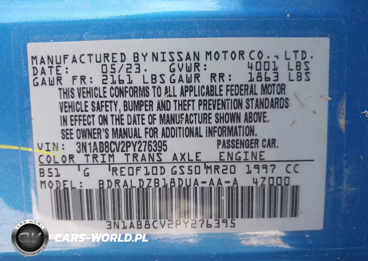 2023 Nissan Sentra Sv Xtronic Cvt VIN:3N1AB8CV2PY276395 - 9