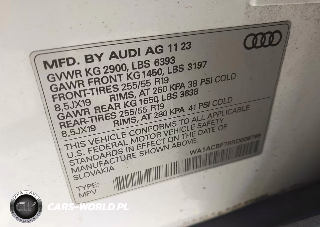 2024 Audi Q7 Premium 45 Tfsi Quattro Tiptronic VIN:WA1ACBF78RD006799 - 9