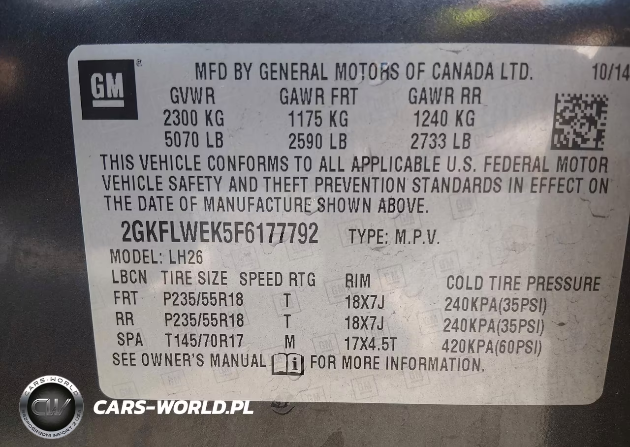 2015 GMC Terrain Sle-2 VIN:2GKFLWEK5F6177792 - 9