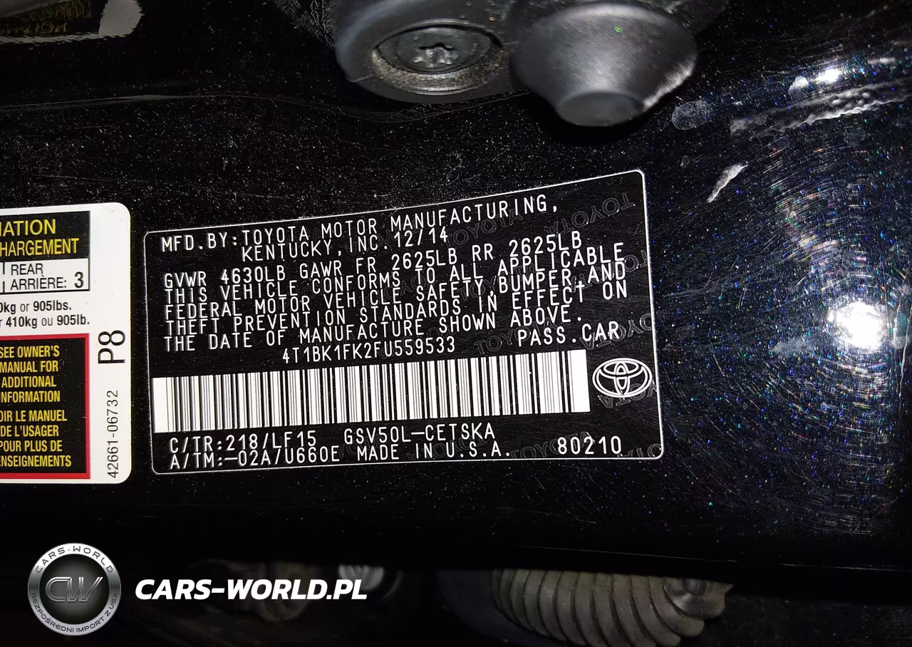 2015 Toyota Camry Xse V6 VIN:4T1BK1FK2FU559533 - 9