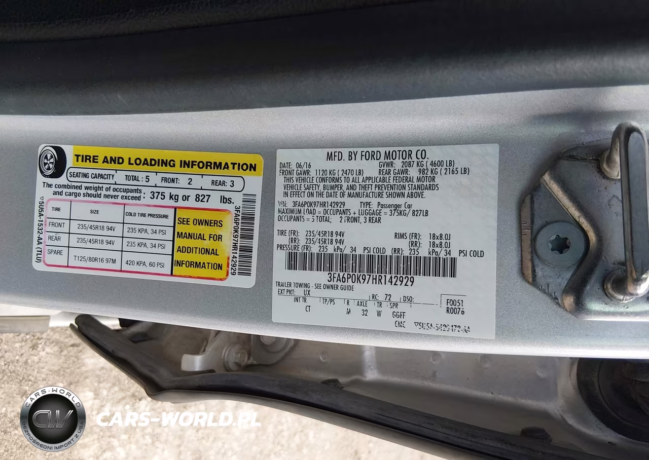 2017 Ford Fusion Titanium VIN:3FA6P0K97HR142929 - 9