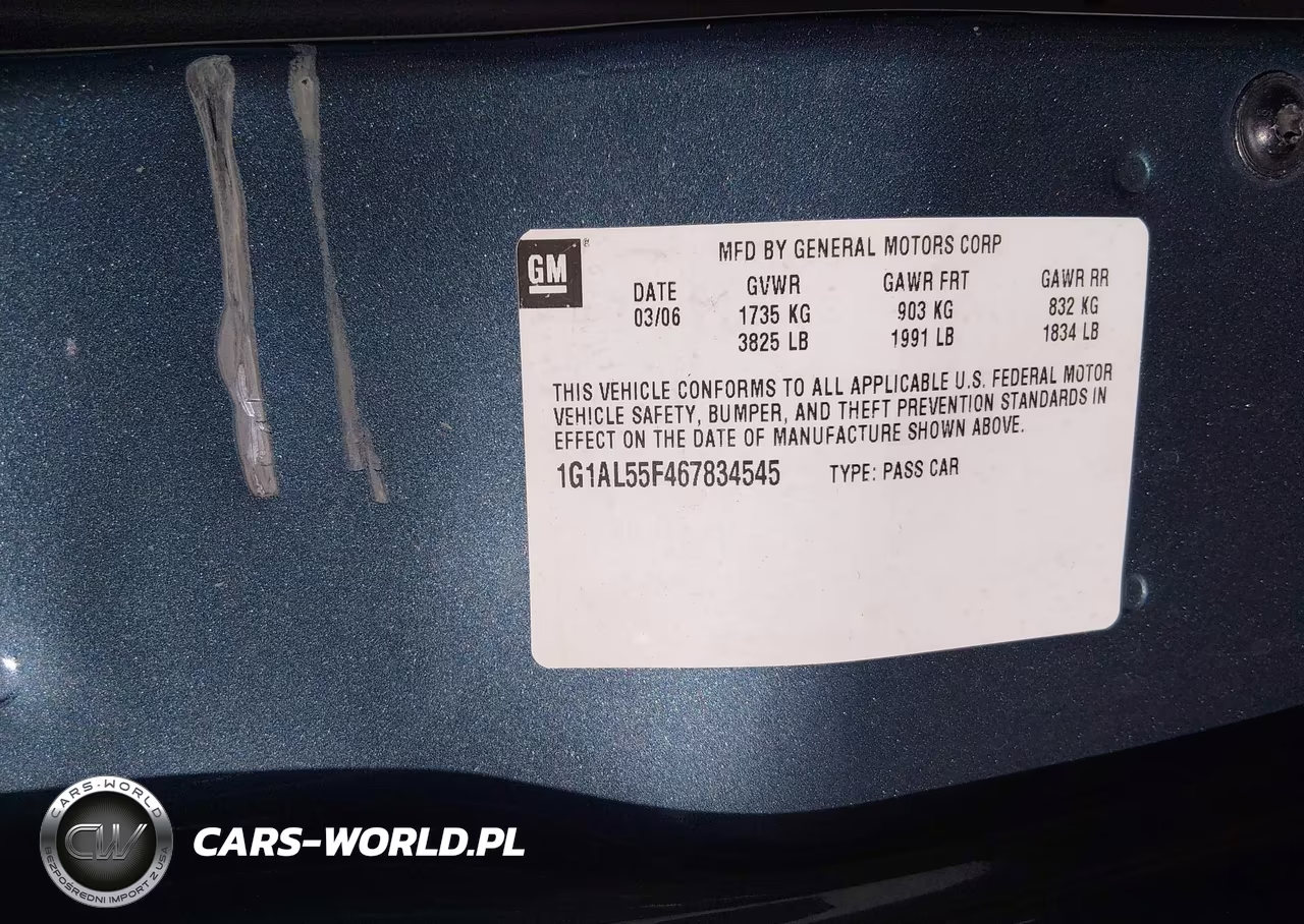 2006 Chevrolet Cobalt Lt VIN:1G1AL55F467834545 - 9