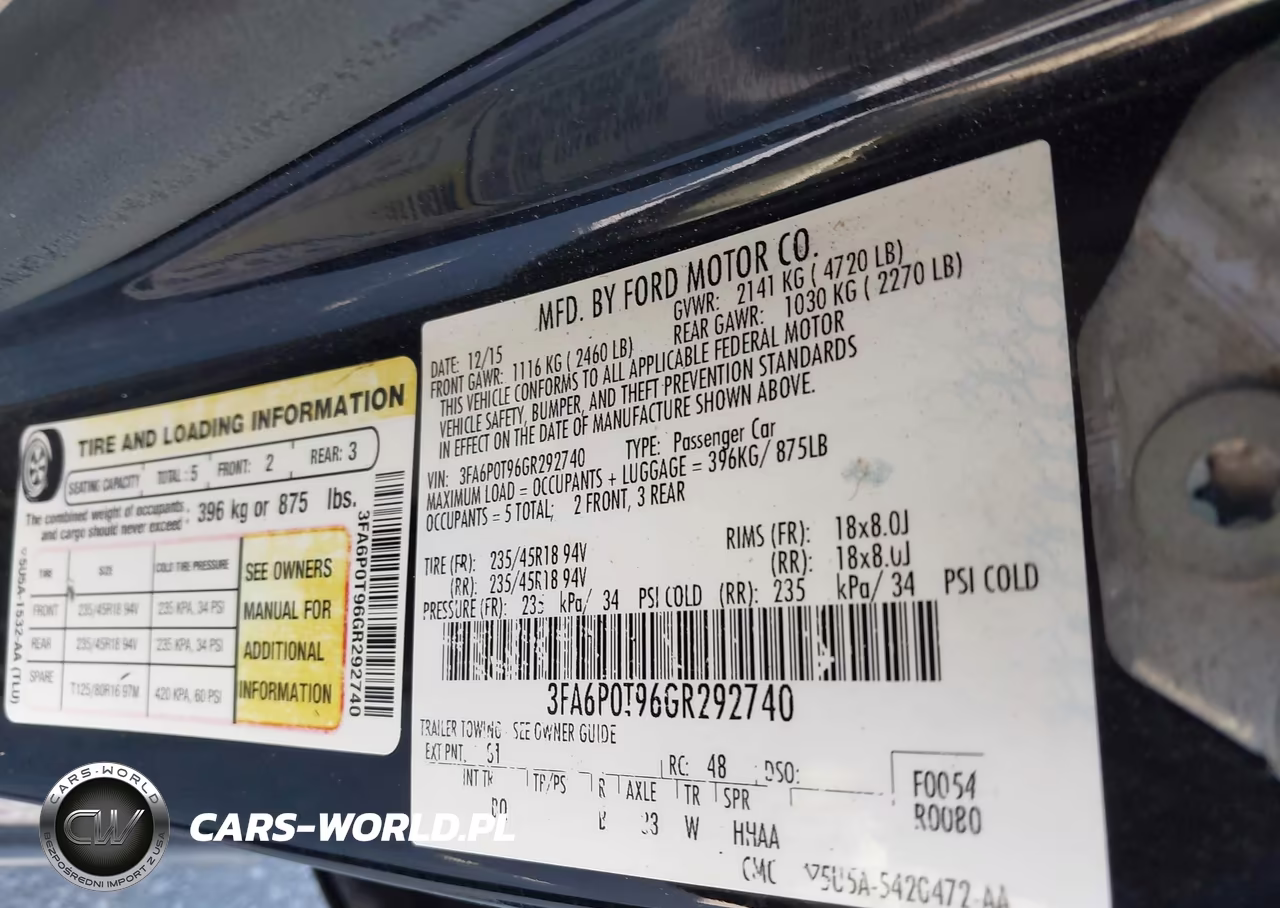 2016 Ford Fusion Se VIN:3FA6P0T96GR292740 - 9