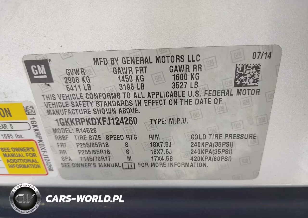 2015 GMC Acadia Sle-2 VIN:1GKKRPKDXFJ124260 - 9