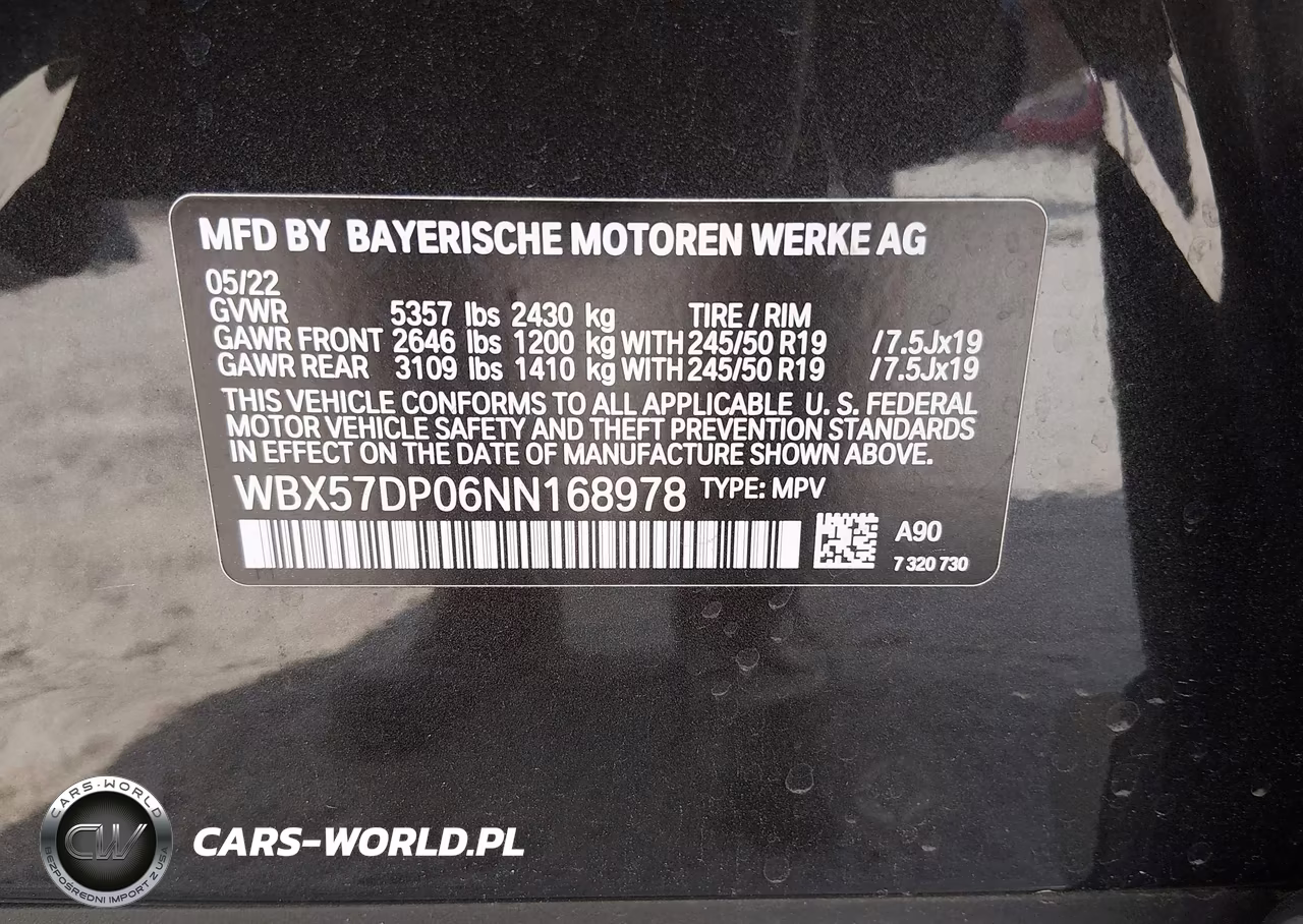 2022 BMW X3 xDrive30I VIN:WBX57DP06NN168978 - 9