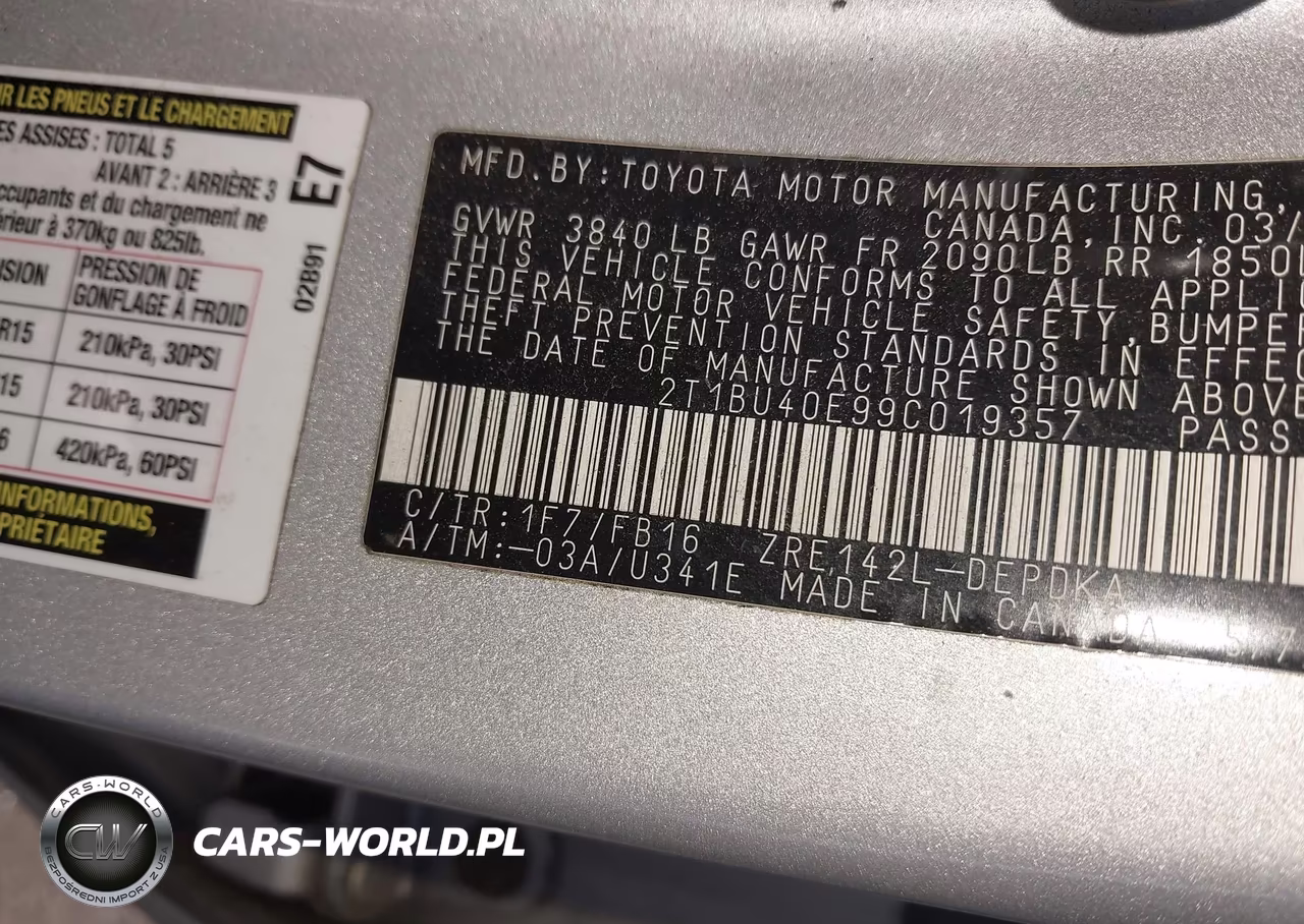 2009 Toyota Corolla Le VIN:2T1BU40E99C019357 - 9