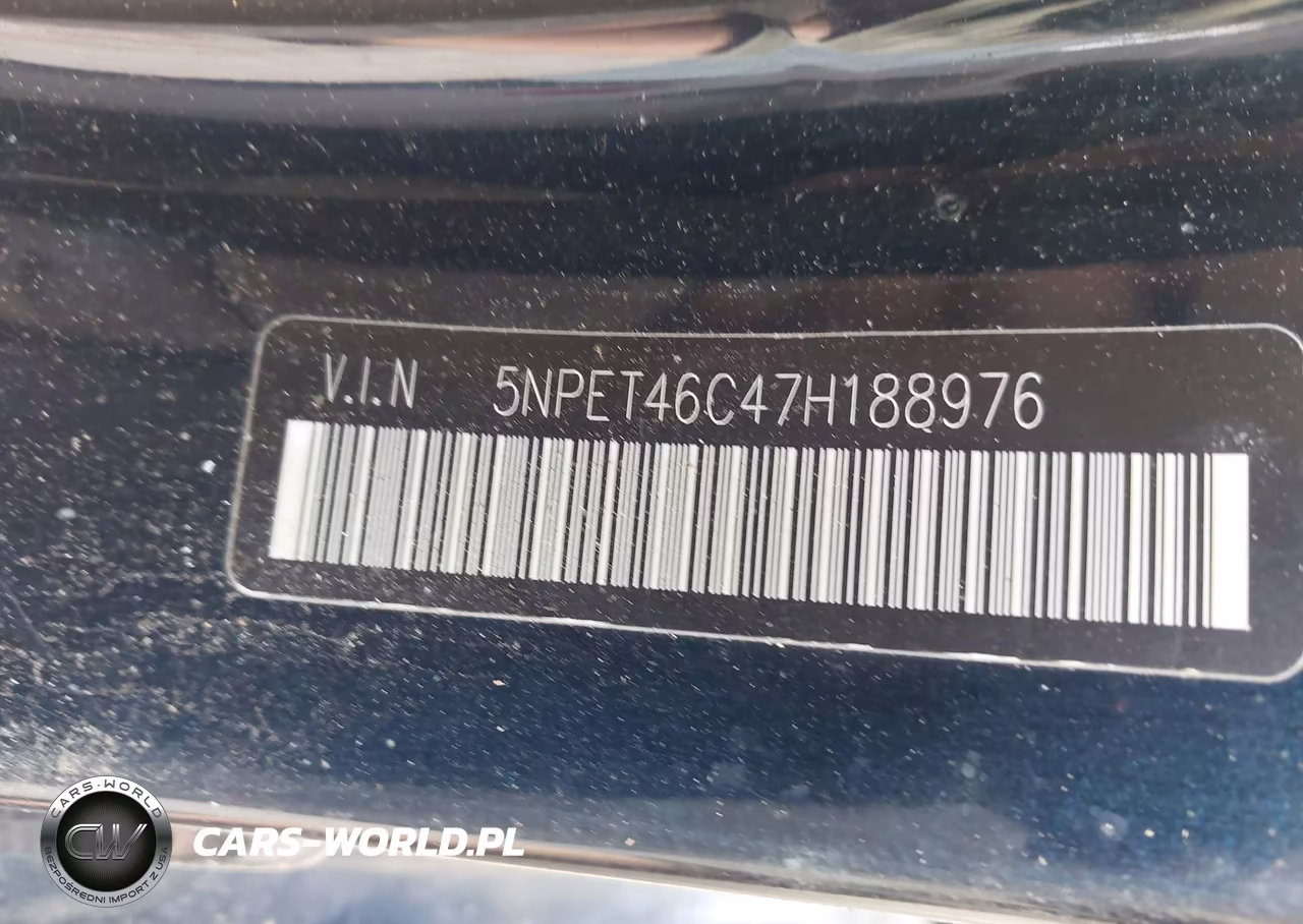 2007 Hyundai Sonata Gls VIN:5NPET46C47H188976 - 9