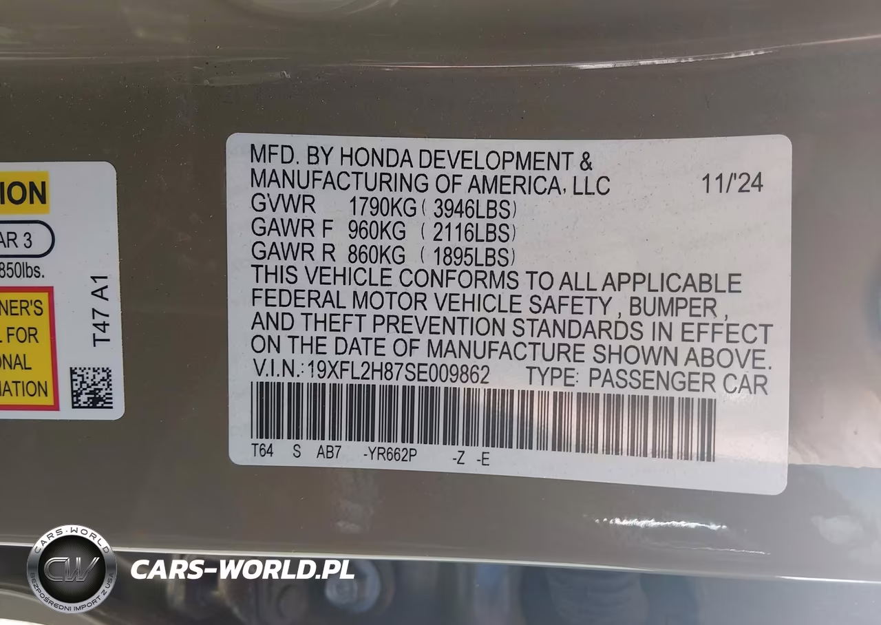 2025 Honda Civic Sedan Sport VIN:19XFL2H87SE009862 - 9