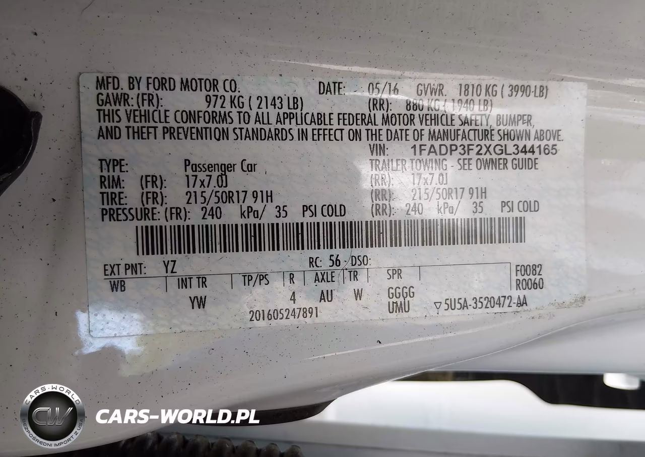 2016 Ford Focus Se VIN:1FADP3F2XGL344165 - 9