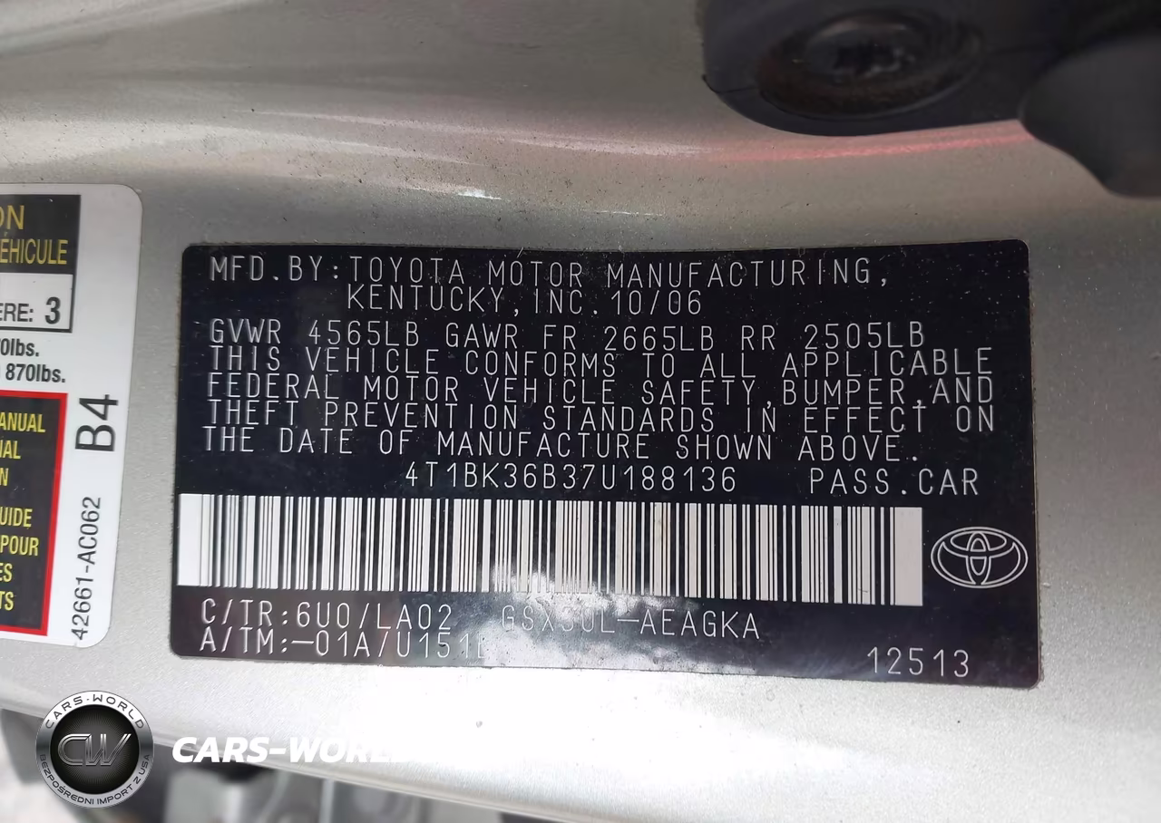 2007 Toyota Avalon Xls VIN:4T1BK36B37U188136 - 9