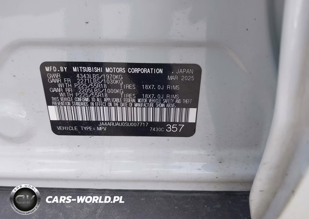 2025 Mitsubishi Outlander Sport 2.0 Le Awc VIN:JA4ARUAU0SU007717 - 9