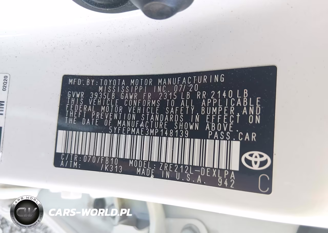 2021 Toyota Corolla Le VIN:5YFEPMAE3MP148139 - 9