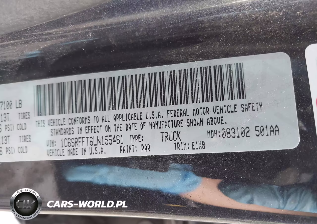 2020 Ram 1500 Big Horn 4X4 5'7 Box VIN:1C6SRFFT6LN155461 - 9