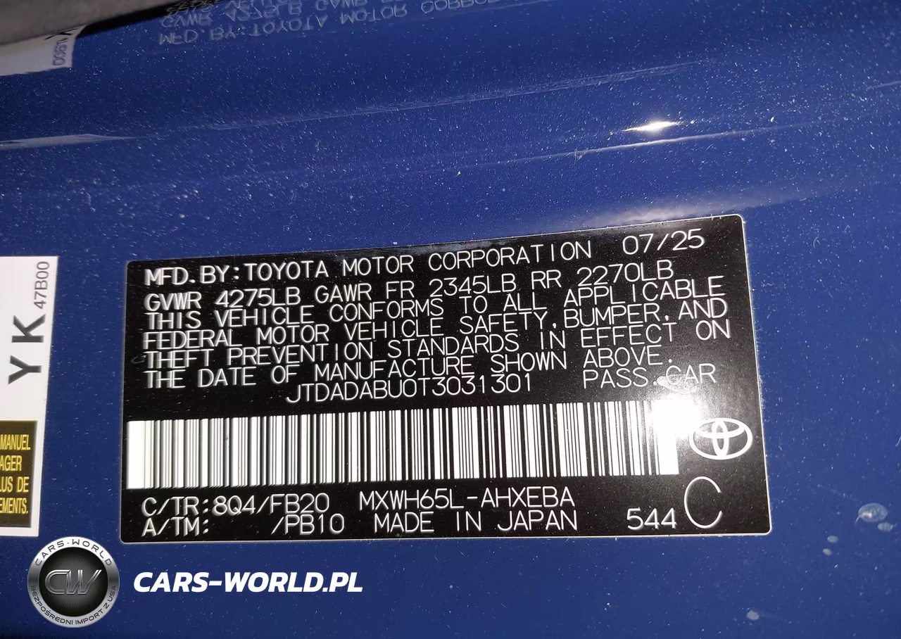 2026 Toyota Prius Le Awd-E VIN:JTDADABU0T3031301 - 9