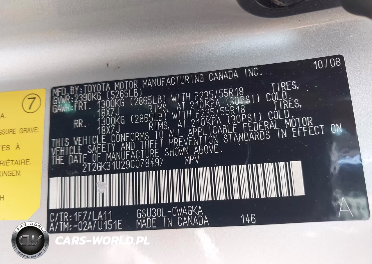 2009 Lexus Rx 350 VIN:2T2GK31U29C078497 - 9