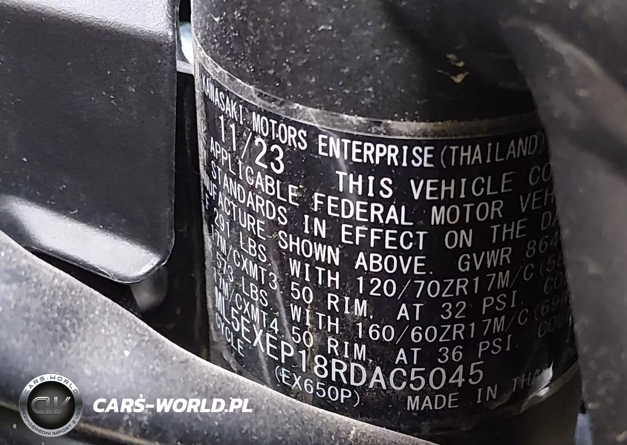 2024 Kawasaki Ex650 P VIN:ML5EXEP18RDAC5045 - 10