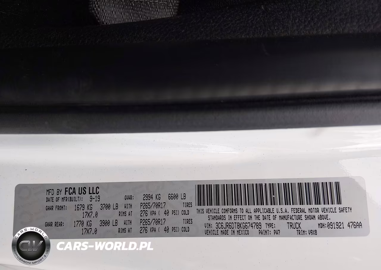2019 Ram 1500 Classic Tradesman 4X2 8' Box VIN:3C6JR6DT8KG674789 - 9