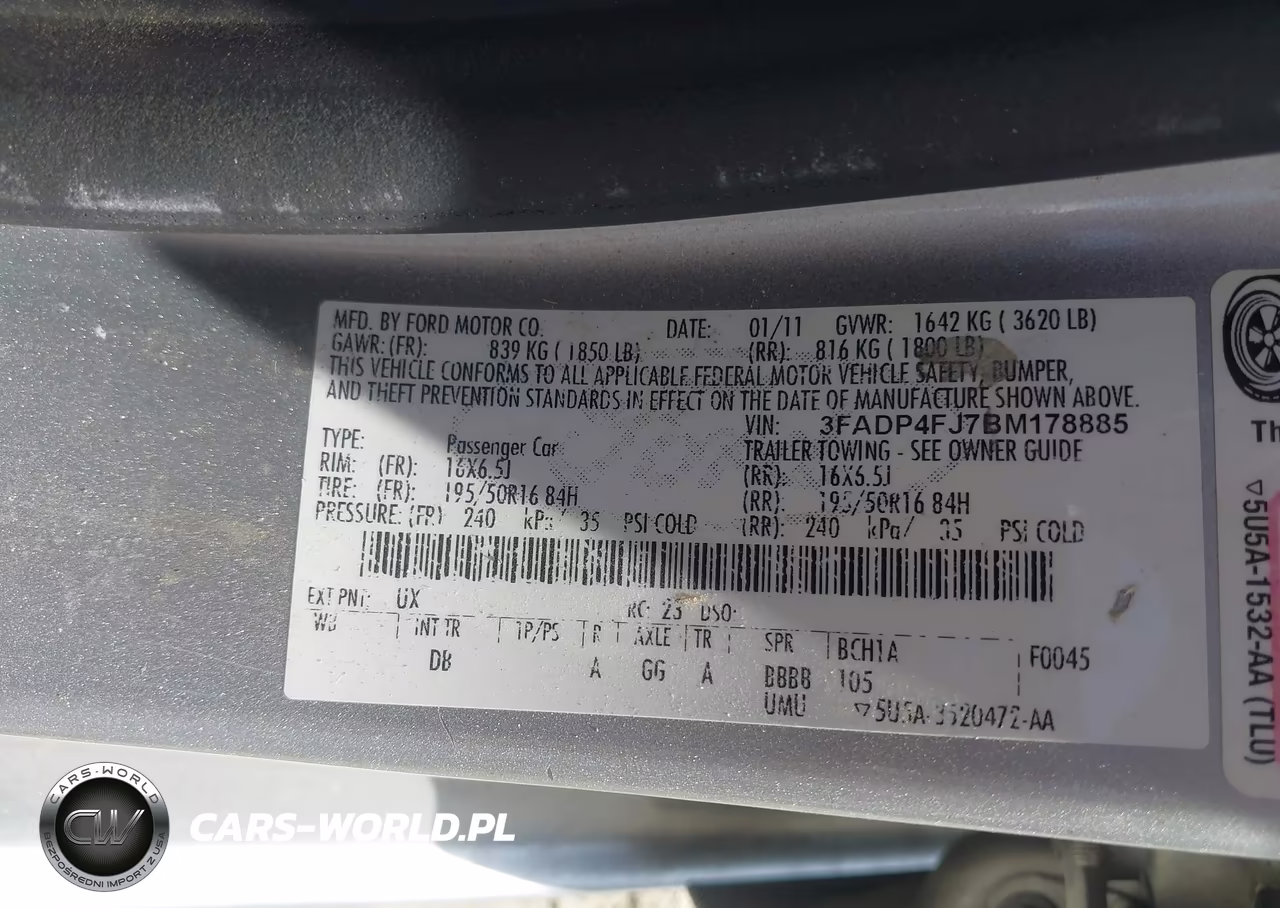 2011 Ford Fiesta Ses VIN:3FADP4FJ7BM178885 - 9