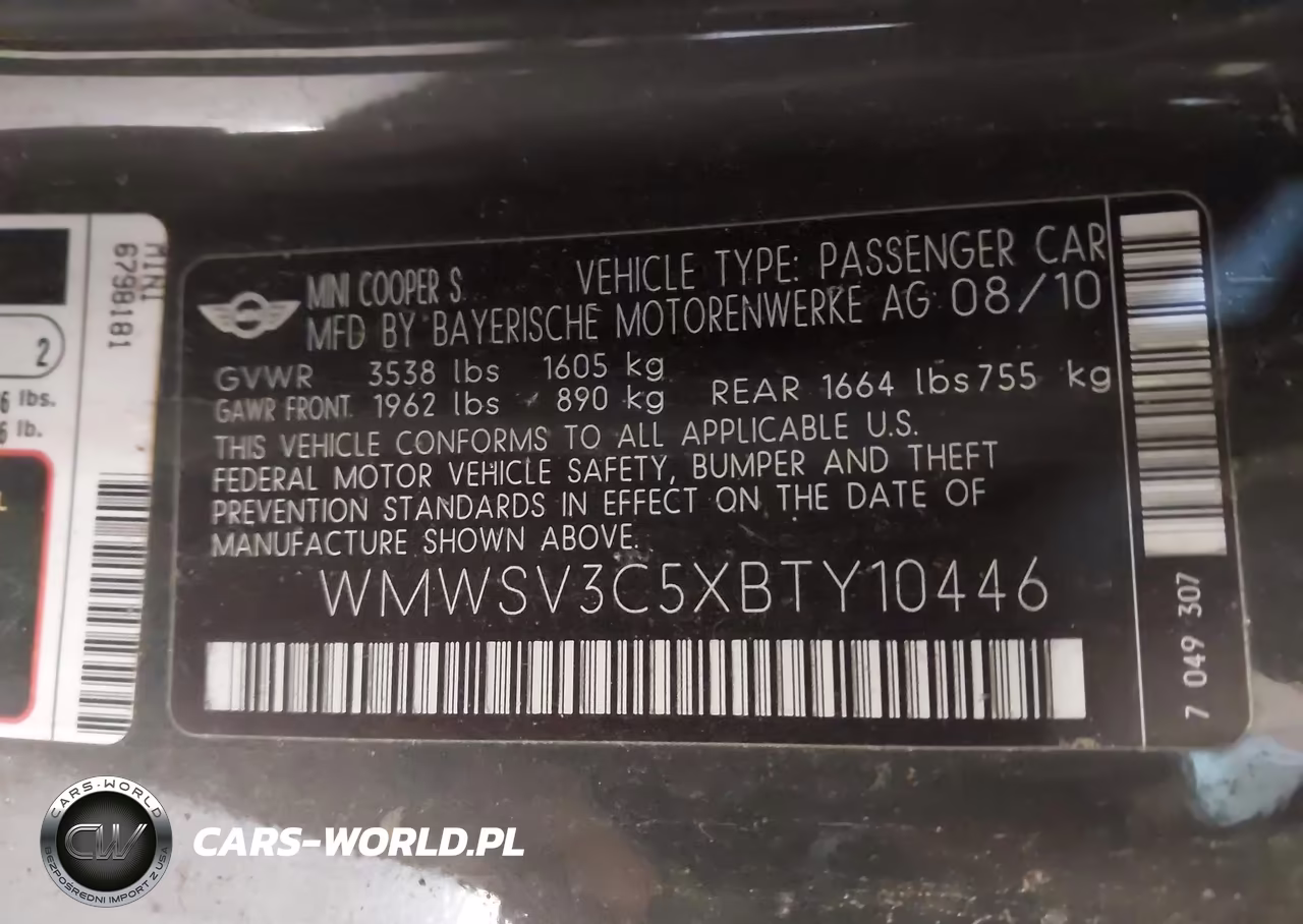 2011 Mini Cooper S VIN:WMWSV3C5XBTY10446 - 9