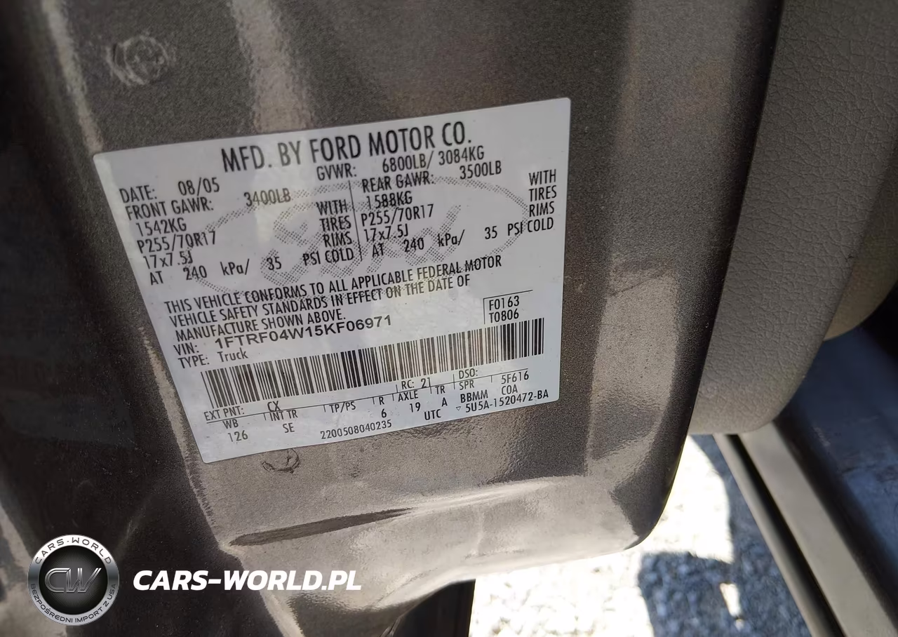 2005 Ford F-150 Stx-Xlt VIN:1FTRF04W15KF06971 - 9