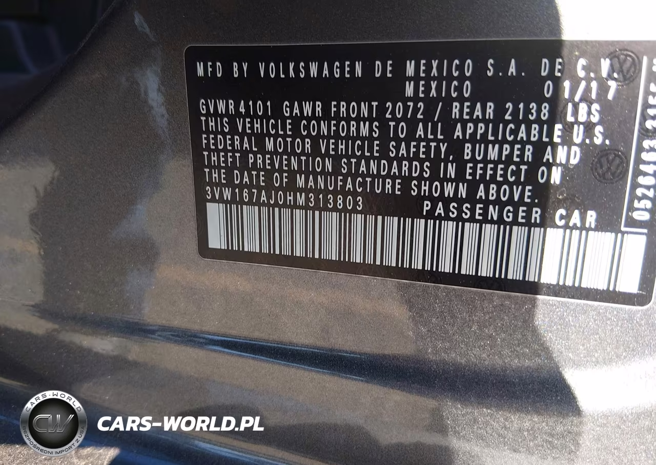 2017 Volkswagen Jetta 1.4T S VIN:3VW167AJ0HM313803 - 9