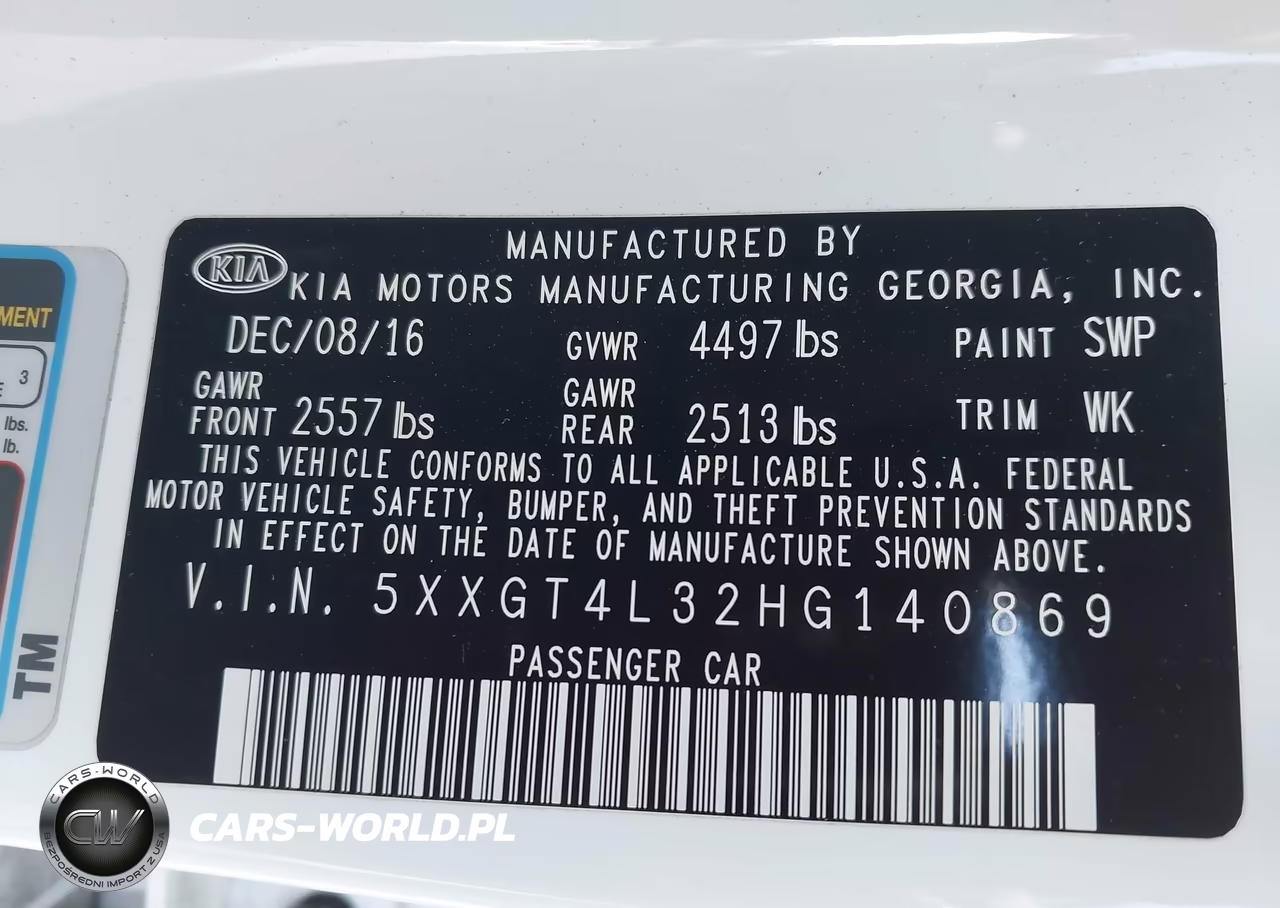 2017 Kia Optima Lx VIN:5XXGT4L32HG140869 - 9