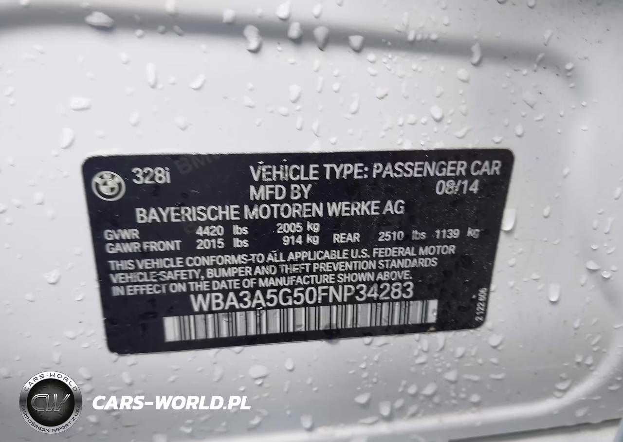 2015 BMW 328I VIN:WBA3A5G50FNP34283 - 9