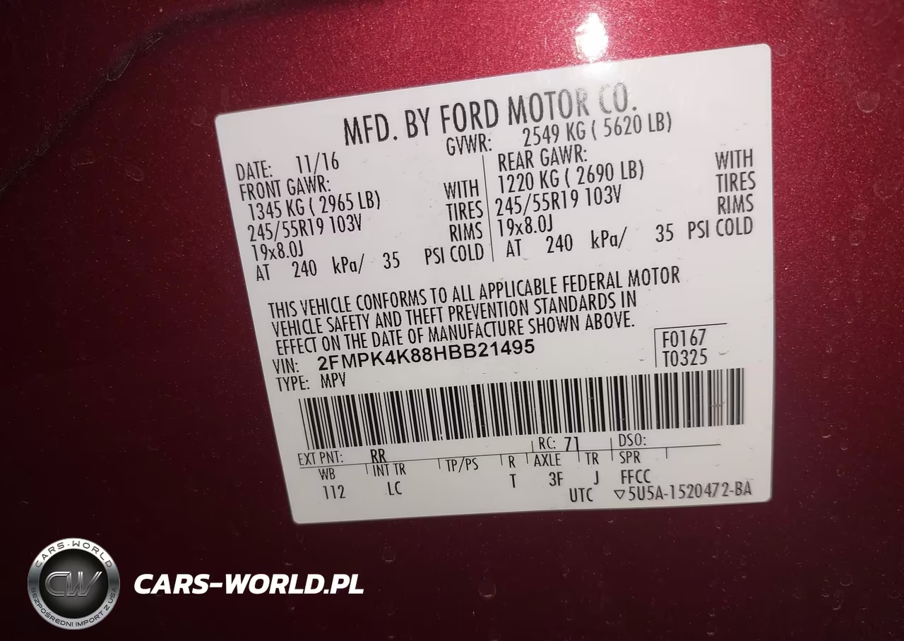 2017 Ford Edge Titanium VIN:2FMPK4K88HBB21495 - 9