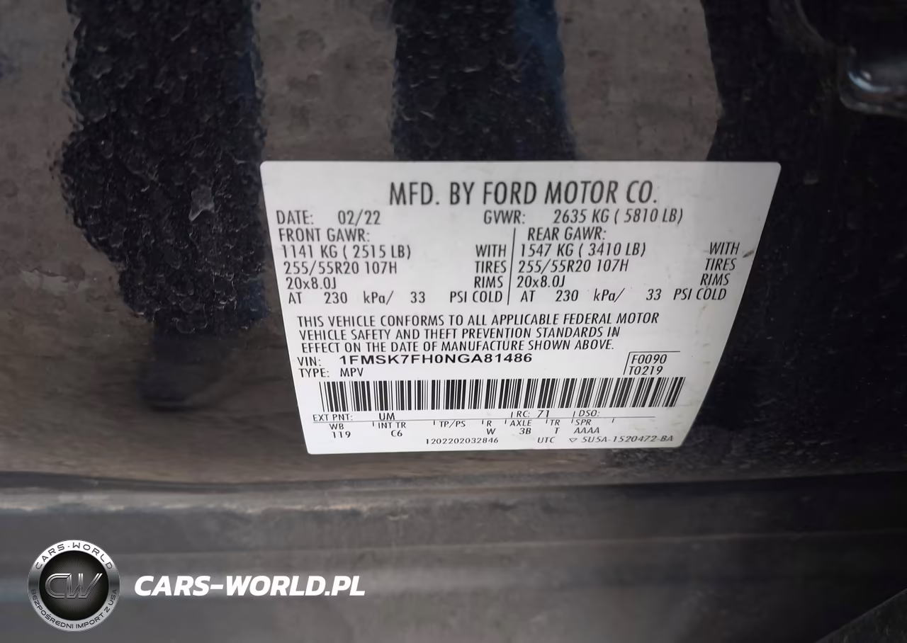 2022 Ford Explorer Limited VIN:1FMSK7FH0NGA81486 - 9
