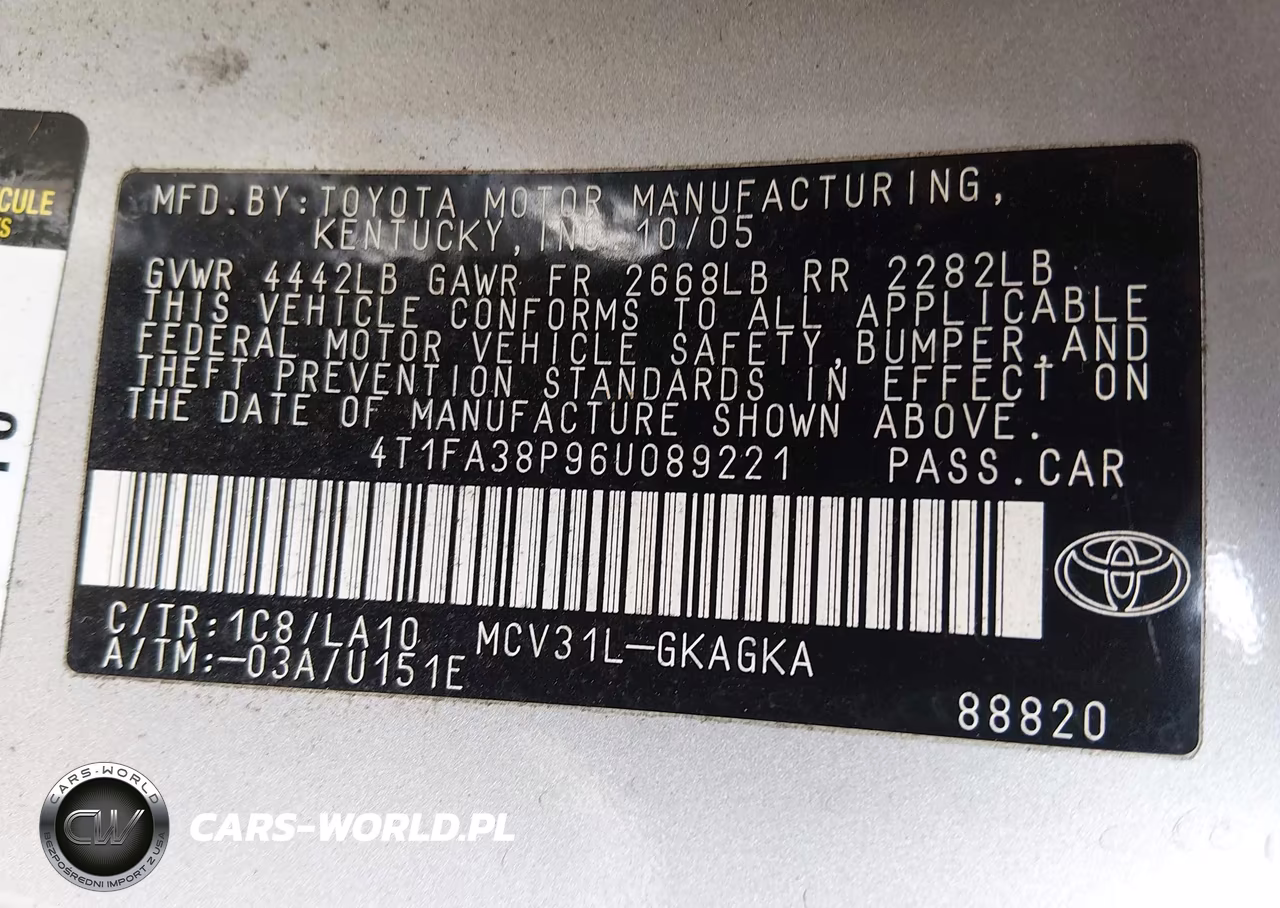 2006 Toyota Camry Solara Sle VIN:4T1FA38P96U089221 - 9