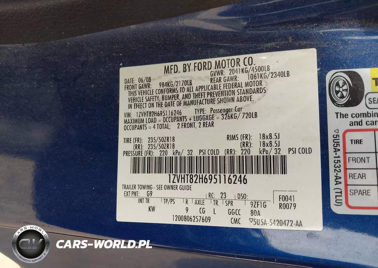2009 Ford Mustang Gt-Gt Premium VIN:1ZVHT82H695116246 - 9